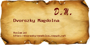 Dvorszky Magdolna névjegykártya